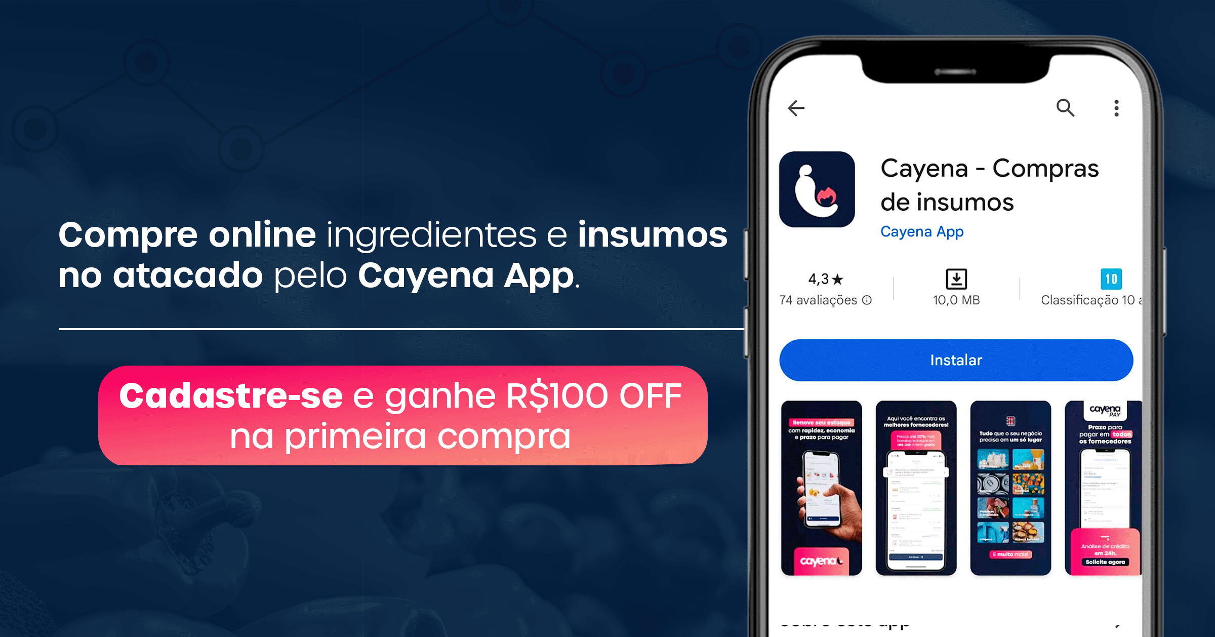 Negócio de Alimentação Cayena App