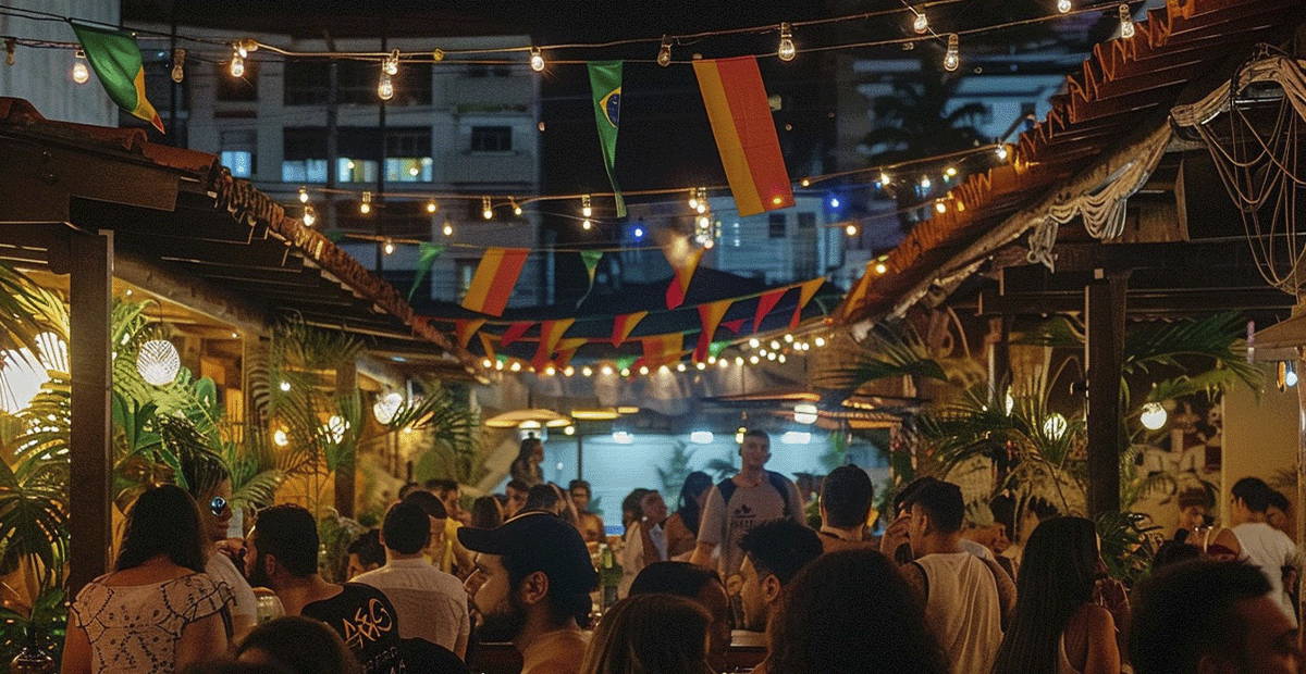 Pessoas festejando em festa de São João